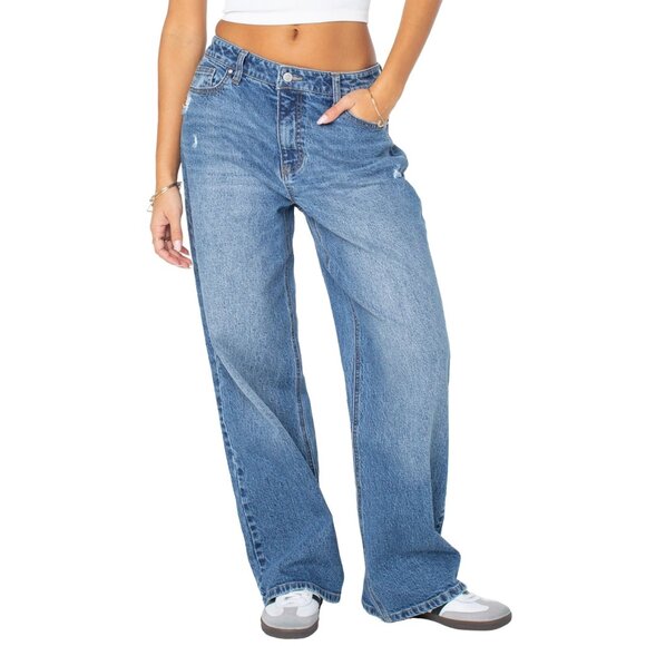 Celebrity Pink Denim - NWT Celebrity Pink Juniors Slouchy Wide Leg Baggy Jeans Size 15/32, 19/34, 21/35